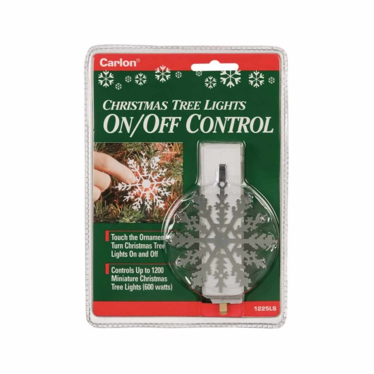 1225L Christmas Tree Ornament Turns String Lights On & Off Packaging