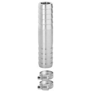 3/8-Inch Stainless Steel Hose Barb Fitting to Splice Rubber Hose