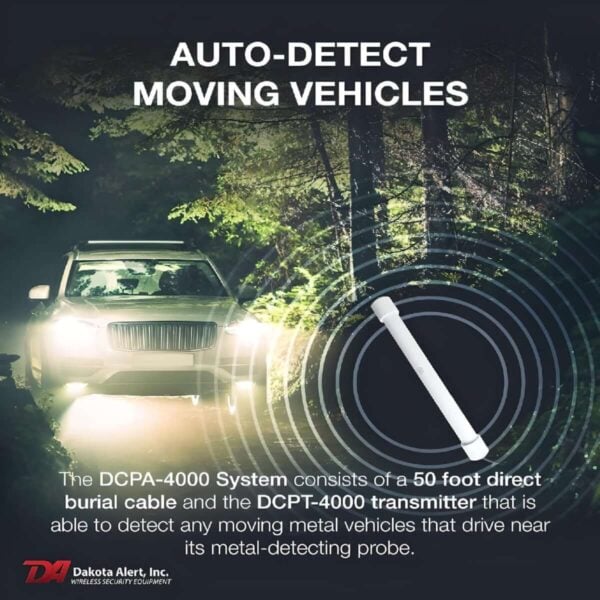 DCPA-4000 Detects Cars Only 5000 ft Wireless Range
