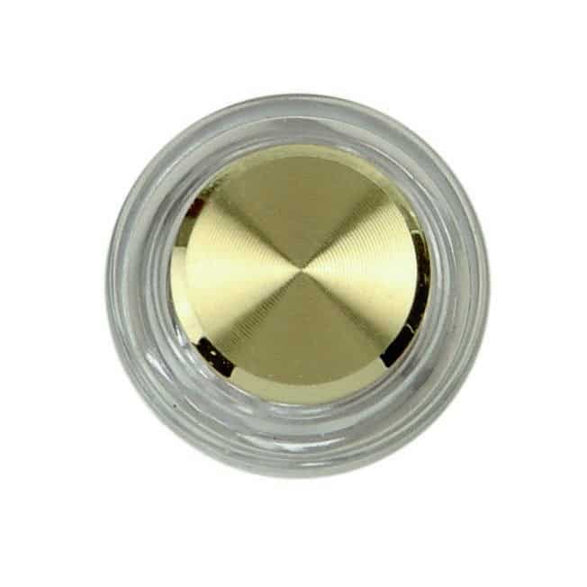 DH1203L-Lighted Center Push Button with Brass Finish