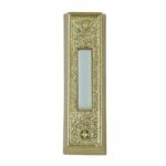 DH1404L Gold Colored Wired Doorbell Button in Faux Foil Finish