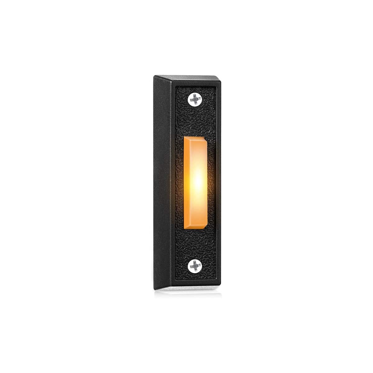 DH1407L Black Lighted Button with Faux Foil Finish