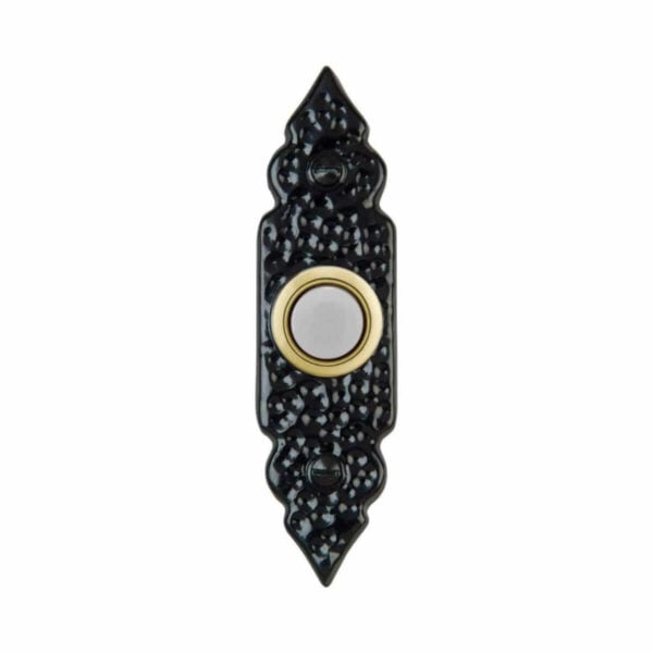 DH1610L Victorian Wrought Iron Lighted Doorbell Push Button