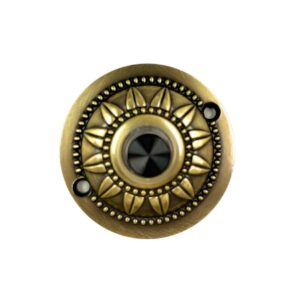 DH1651L Aged Brass Lighted Wired Doorbell Push