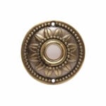 DH1651L Aged Brass Wired Lighted Push Button Circle Shaped
