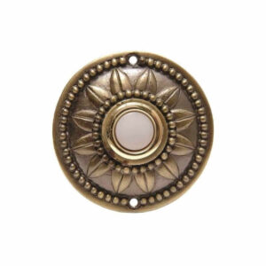 DH1651L Aged Brass Wired Lighted Push Button Circle Shaped
