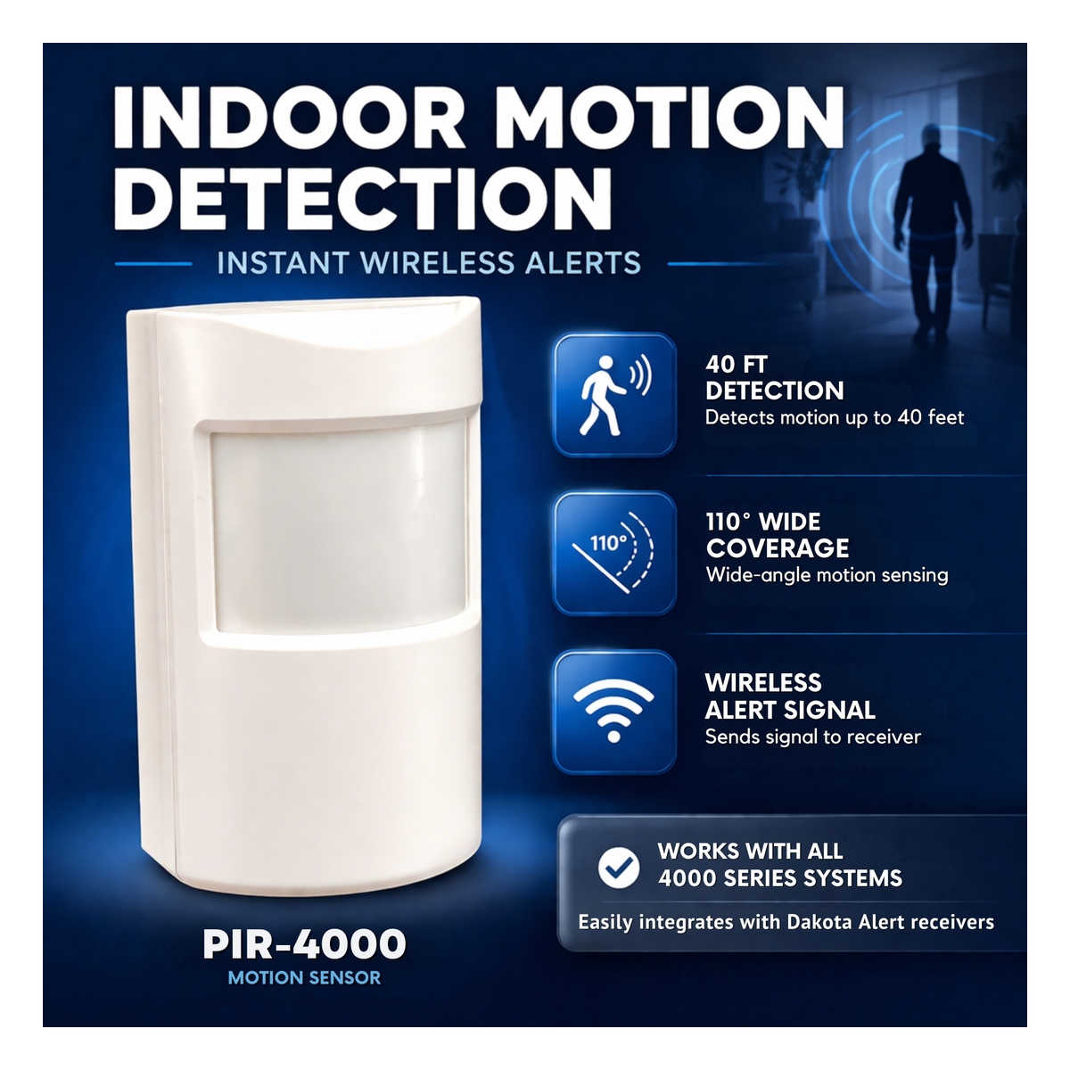 PR-4000 Motion Sensor by Dakota Alert