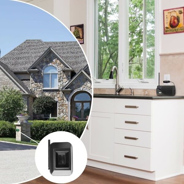 Di2000S A Black Transmitter In Home Use Di2000S-A-driveway-alarm-In-Home-Use
