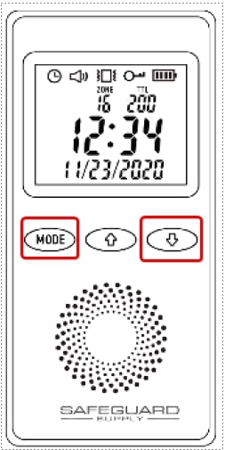 ERA-VPRX Mode and Down Arrow to Clear