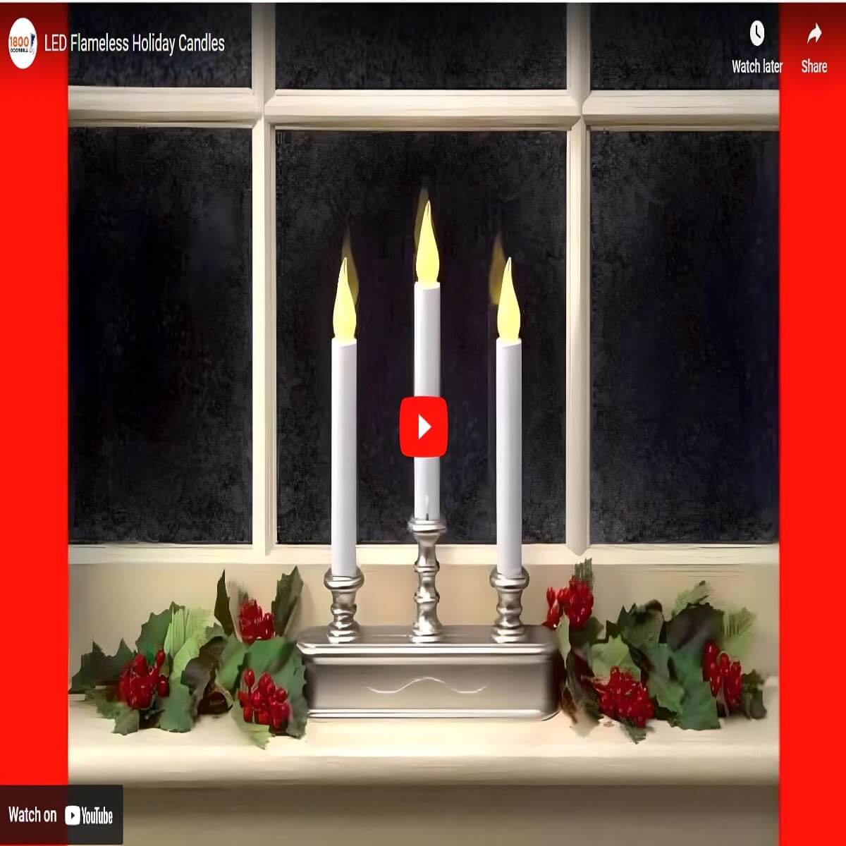 LED Flameless Holiday Candle Marketing Video