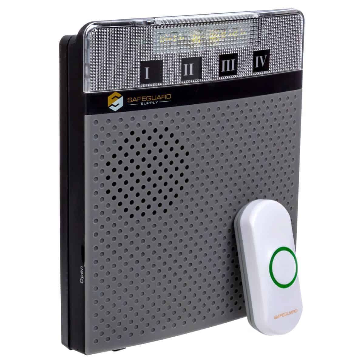 LRA-D1000 Battery Operated Long Range Flashing Chime Kit with Push Button