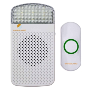 LRA D1000S Kit View 2 LRA-D1000S Door Chime for the Hard of Hearing with a Bright Strobe Light Plug-in Receiver
