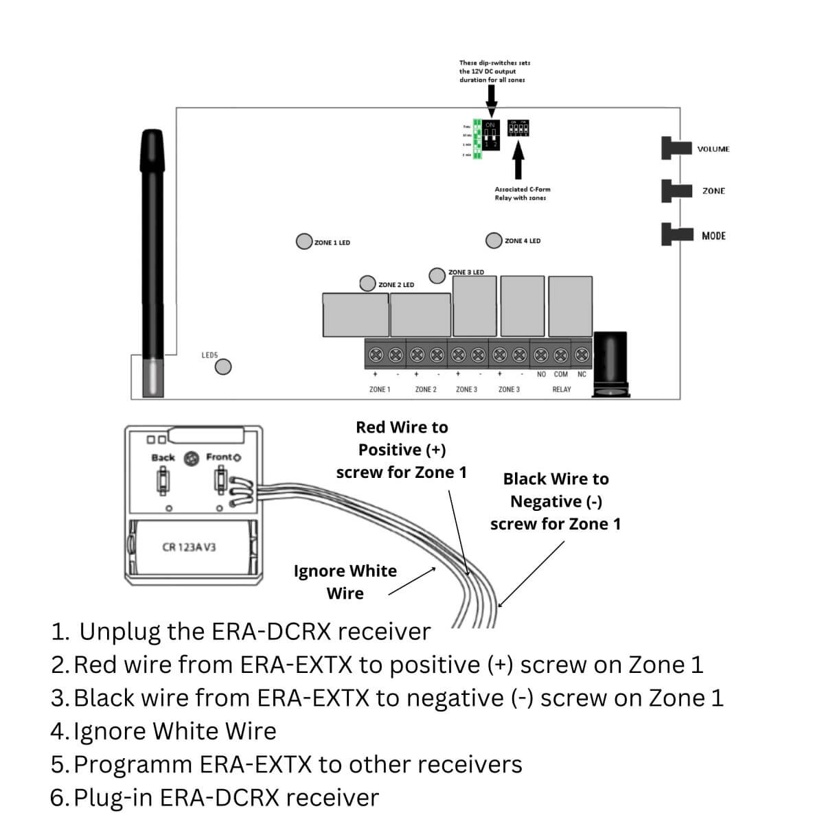 Wire ERA-EXTX to ERA-DCRX
