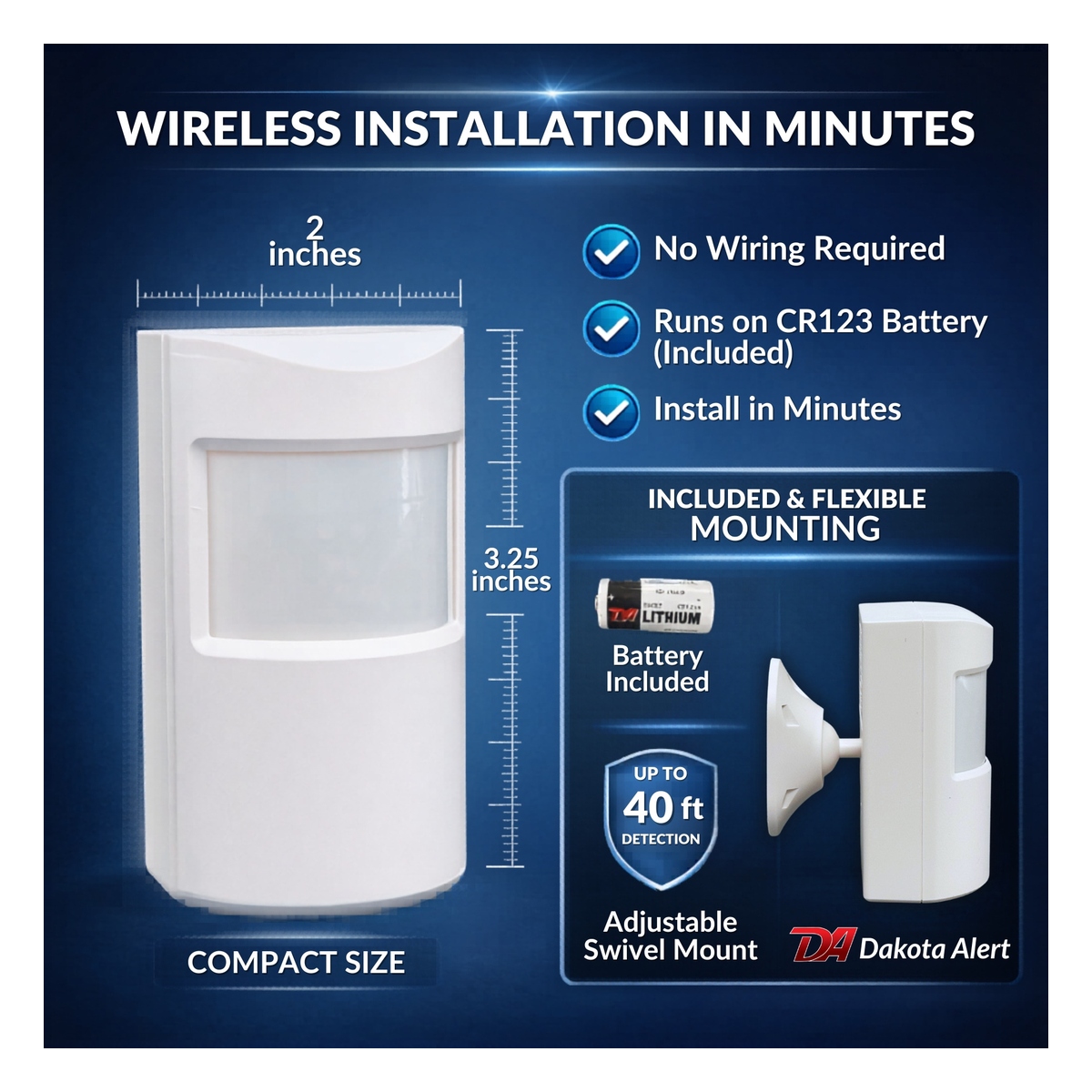 PR-4000 Motion Sensor Graphic by Dakota Alert