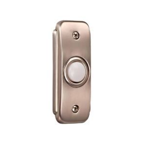 BR2-PW stepped RectAngle Lighted Push Button in Pewter