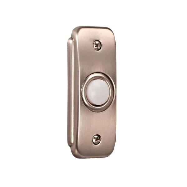 BR2-PW stepped RectAngle Lighted Push Button in Pewter