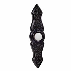 BR7 B Large Spindle Lighted Push Button in Hammered Black