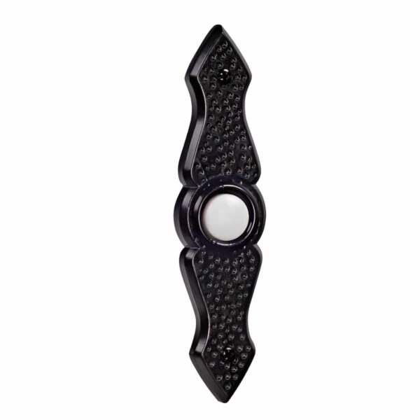 BR7 B Large Spindle Lighted Push Button in Hammered Black
