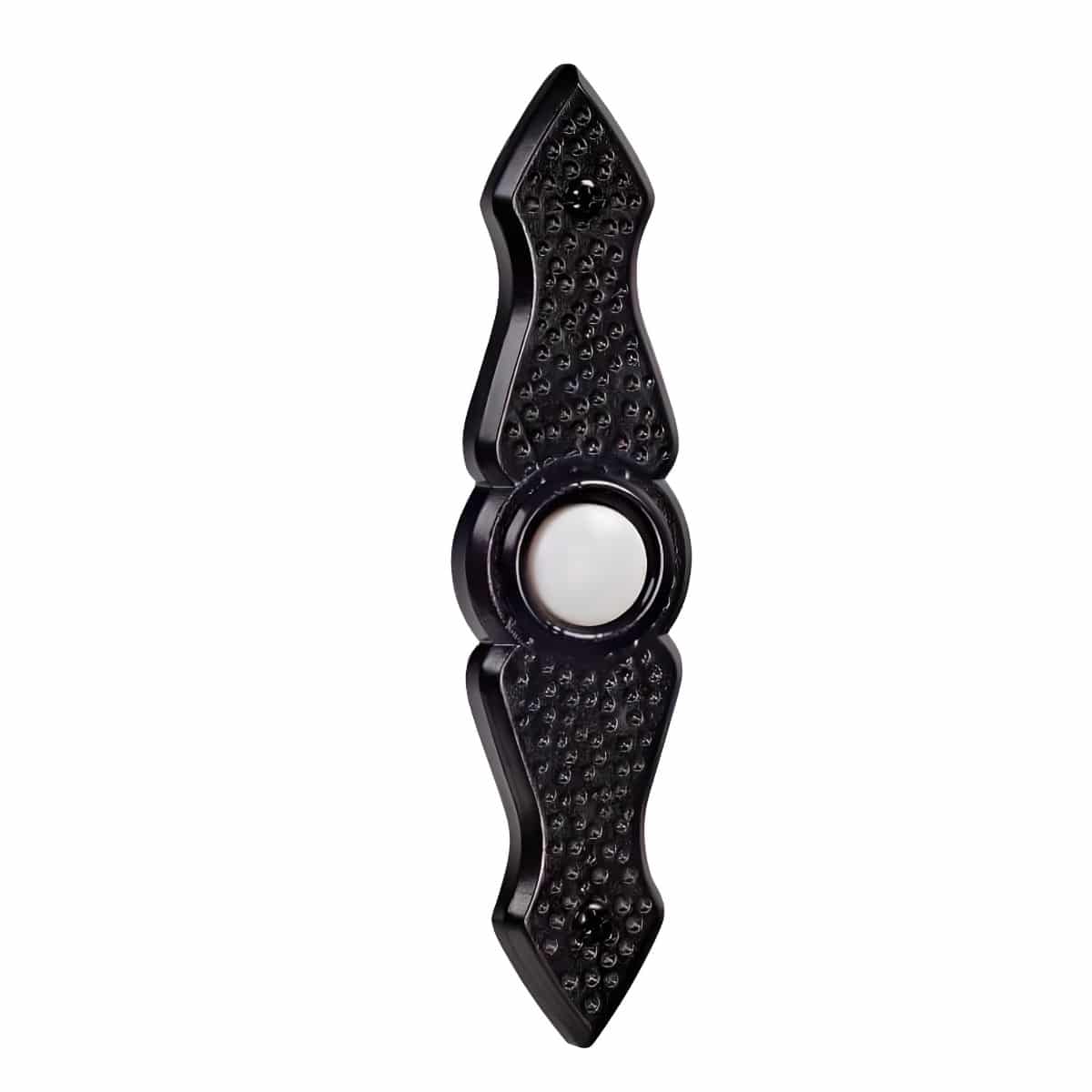 BR7 B Large Spindle Lighted Push Button in Hammered Black