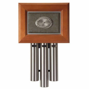 C3 PW Rosewood Doorbell With Antique Pewter Tubes Front View