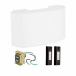 CK2001-W Craftmade Curved Chime With White Finish ANd Two Black Push Buttons 