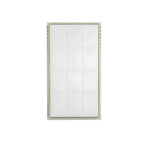 DH110 Carlon Rectangular Wired Chime White With Gold Trim