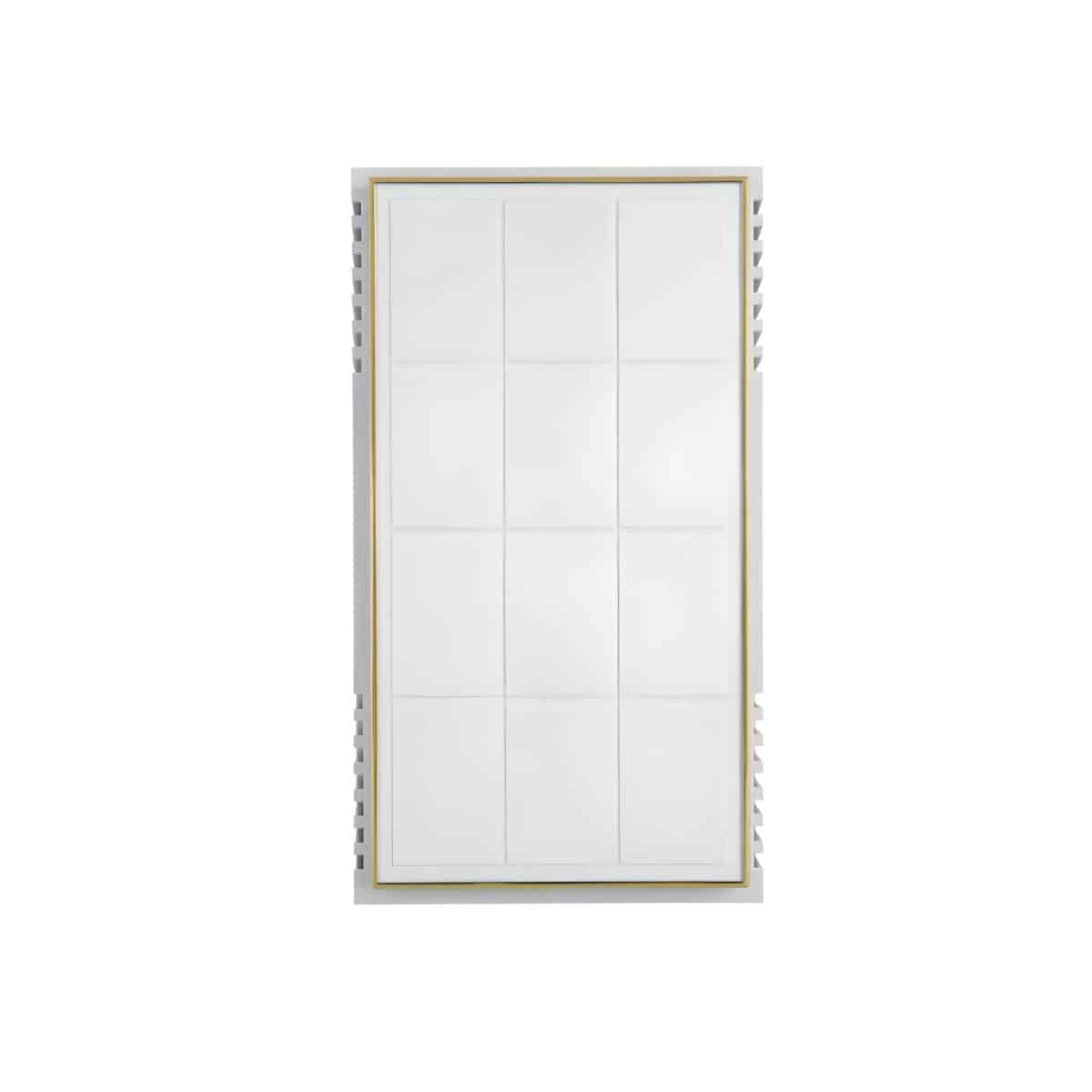 DH110 Carlon Rectangular Wired Chime White With Gold Trim