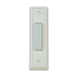 DH1408 Non Lighted White Wired Doorbell Button