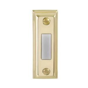 DH1505L Metal Lighted Doorbell Button In Brass Finish