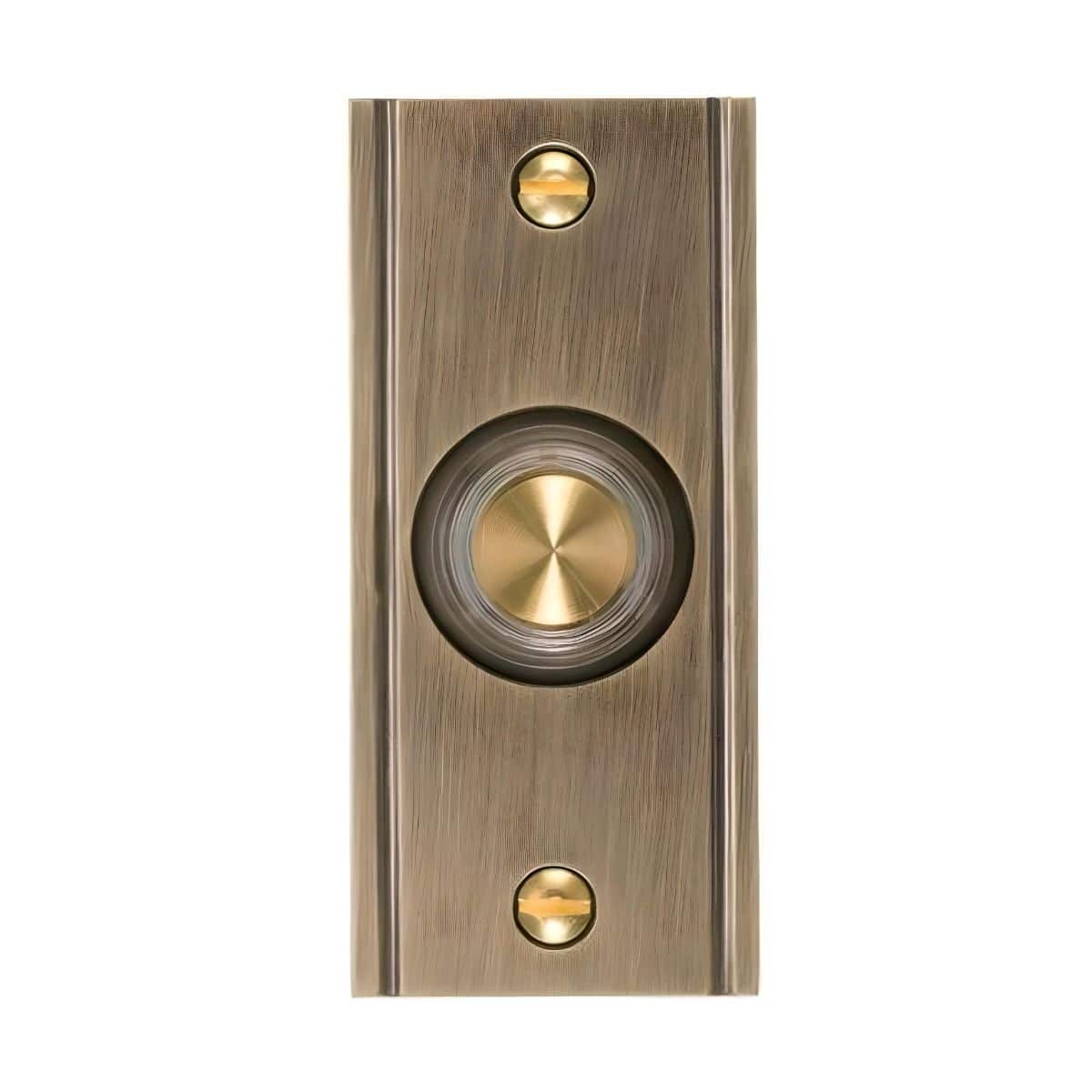 DH1631L Brushed Brass Finish Wired Doorbell Push Button