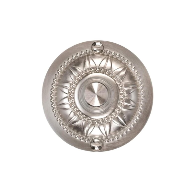 DH1653L Circular Doorbell Button Stamped With a Flower Design DH1653L Circular Doorbell Button Stamped With a Flower Design