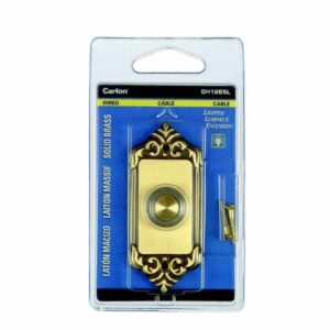 DH1665L Classic Aged Solid Brass Lighted Wired Push Button
