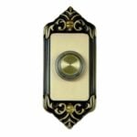 DH1665L Irregular Shaped Wired Doorbell Button in Aged Brass