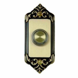 DH1665L Irregular Shaped Wired Doorbell Button in Aged Brass