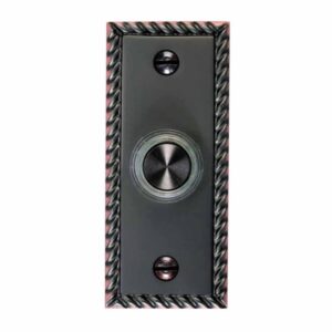 DH1667BL Wired Push Button Rope Border Design Aged Bronze
