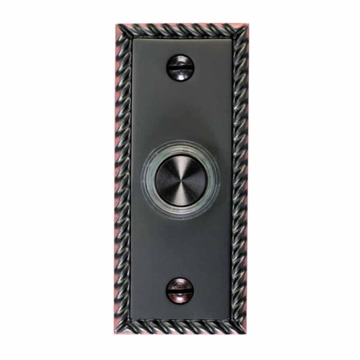 DH1667BL Wired Push Button Rope Border Design Aged Bronze
