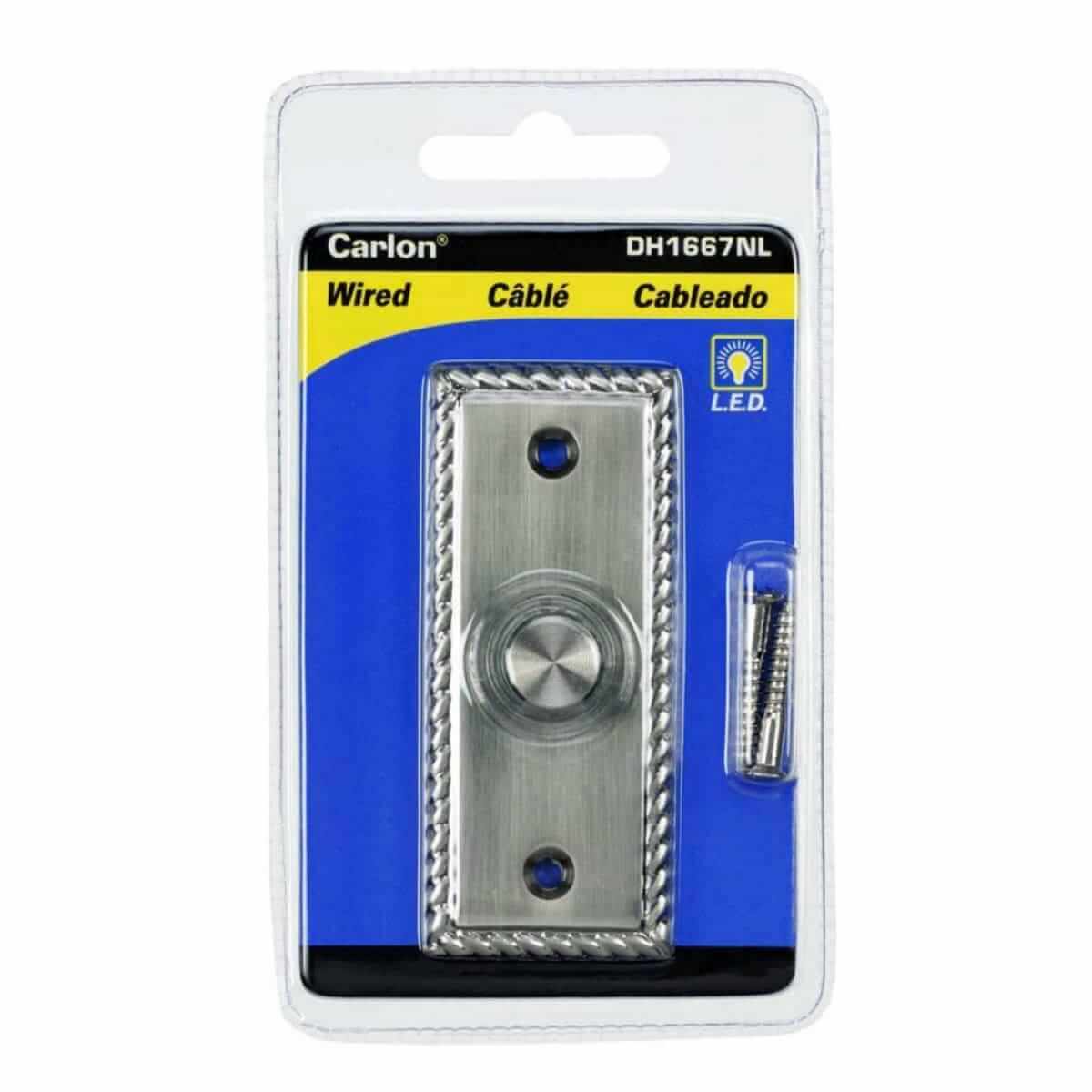 DH1667L Real Brass Wired Lighted Push Button With Rope Trim Choose a Color