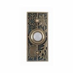 DH1691L Craftsman Wired Doorbell Button with Stamped Leaf Design