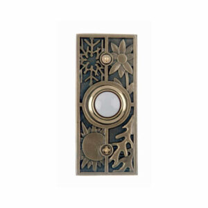 DH1691L Craftsman Wired Doorbell Button with Stamped Leaf Design