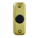 DH1805 Small Brass Wired Chime Button With Black Center 