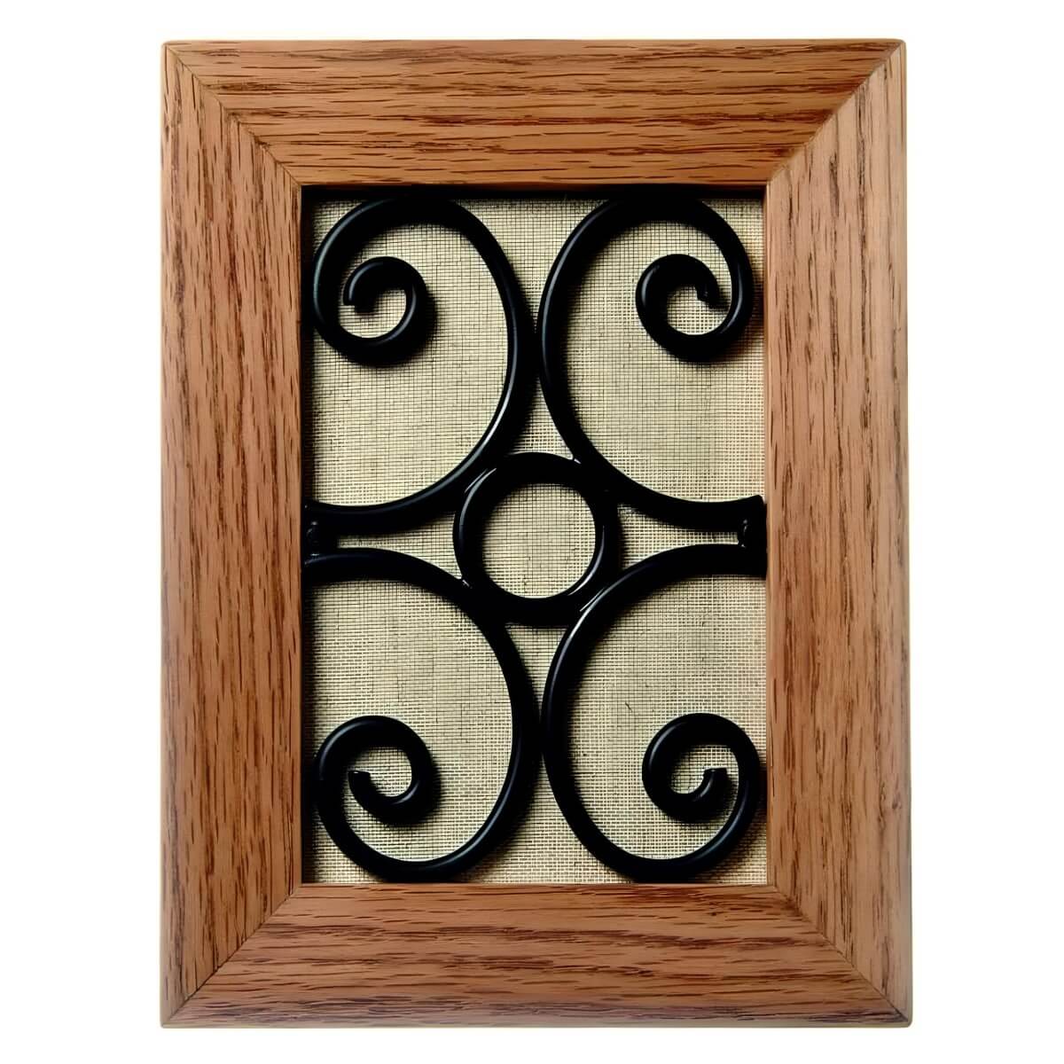 DH689 Wired Doorbell by Carlon with Oak Iron Linen Inlay