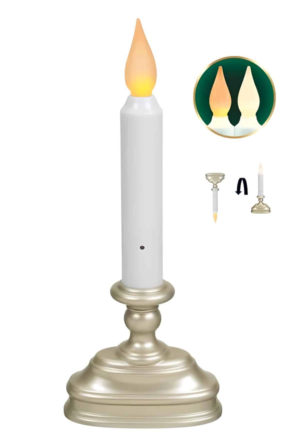 FPC1320P Platinum Base Flameless Battery Operated LED Window Candle