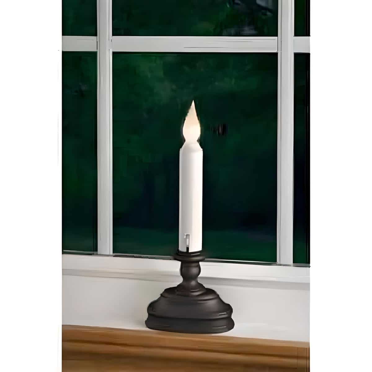 FPC1520 Economic LED Window Candle W/ White Flame Choose Base Color by Xodus