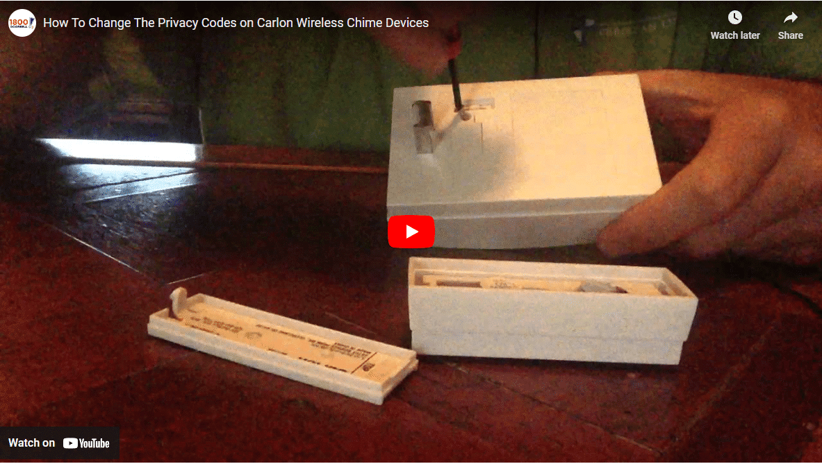 How To Change The Privacy Codes on Carlon Wireless Chime Devices