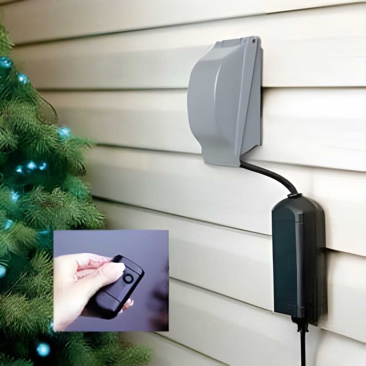 HW2195C Heavy Duty Outdoor Lights Remote Control Kit Remotely Turn Outdoor Holiday Lights On ANd Off