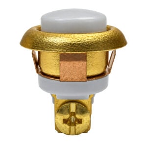 Side view of the Lee Electric BC205B showing the gold rim, the spring retaining tabs and the rear screw terminal