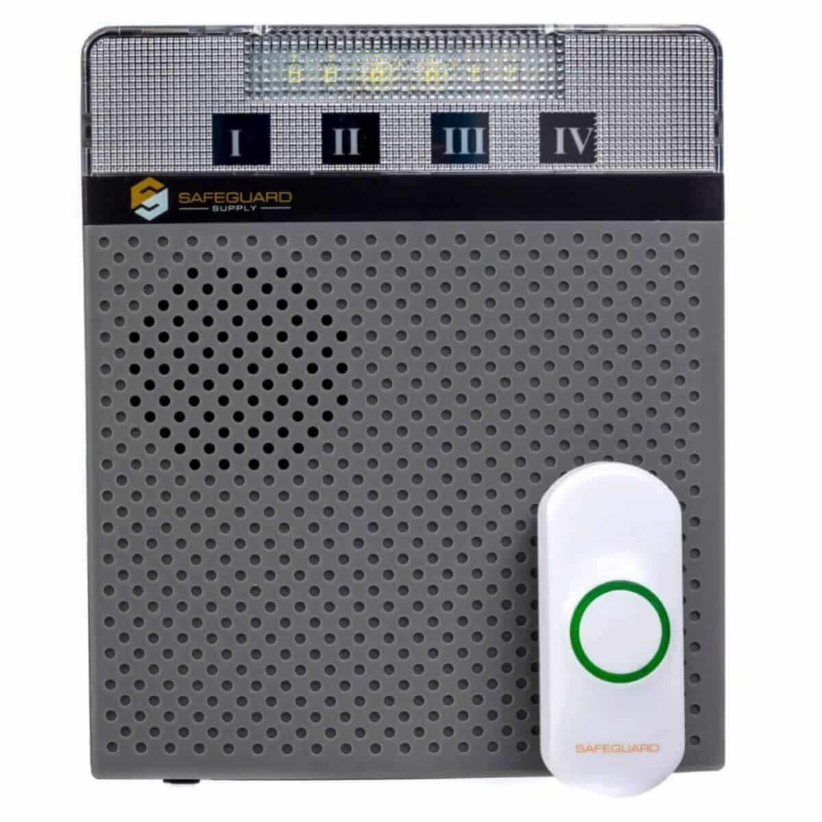 LRA-D1000 Loud Wireless Door Chime Kit With Flashing Strobe Receiver With Button