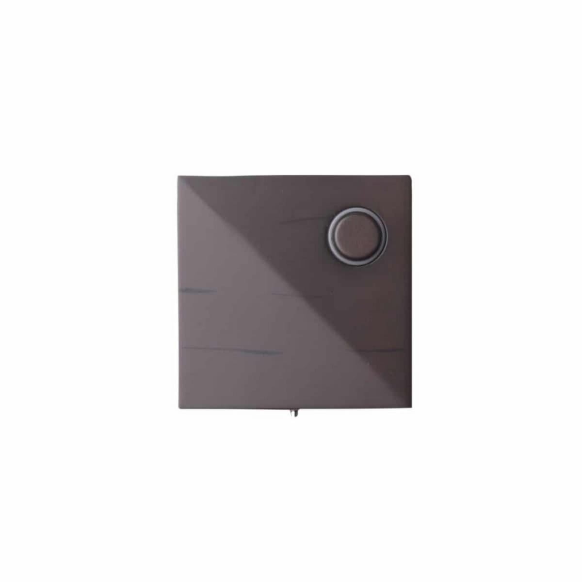 PB5009-AI Craftmade Lighted Square Modern Push Button With Hidden Mounting Screws Aged Iron Finish