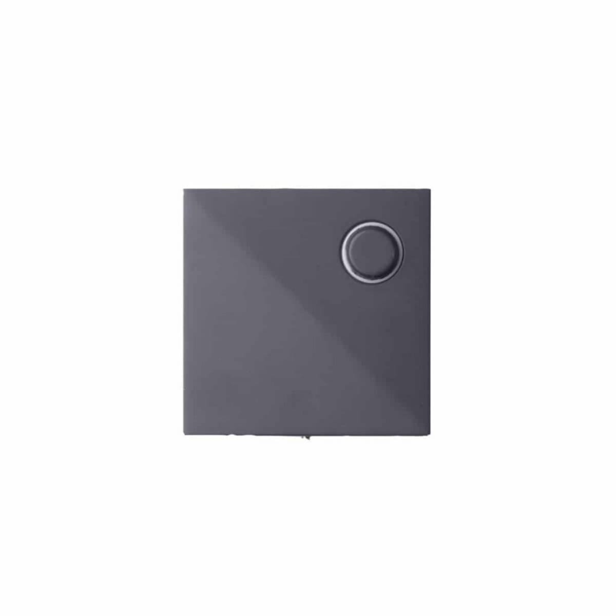 PB5009-FB Craftmade Lighted Square Modern Push Button With Hidden Mounting Screws Flat Black Finish