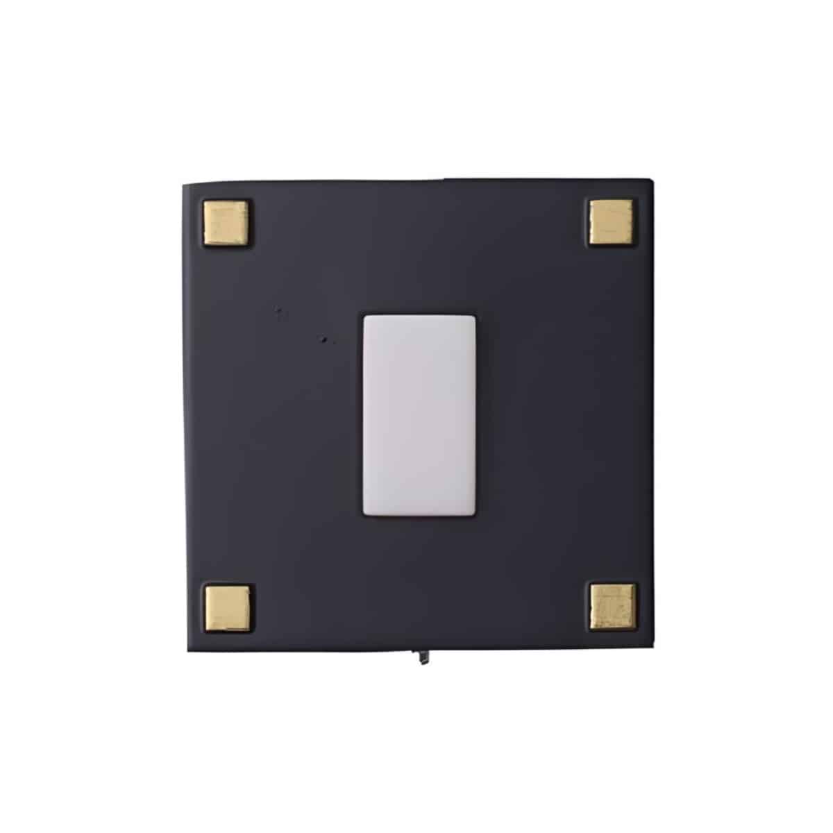 PB5015-FBSB Craftmade Surface Mount Lighted Push Button in Flat Black Finish Satin Brass Accents